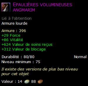 Epaulières volumineuses angmarim