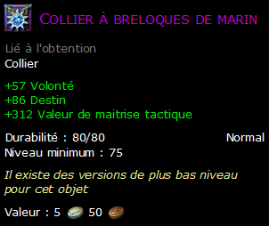 Collier à breloques de marin