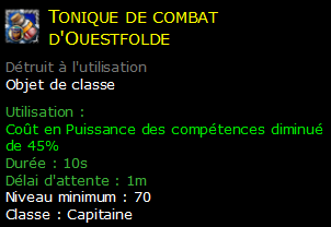 Tonique de combat d'Ouestfolde