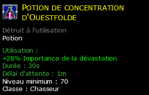 Potion de concentration d'Ouestfolde