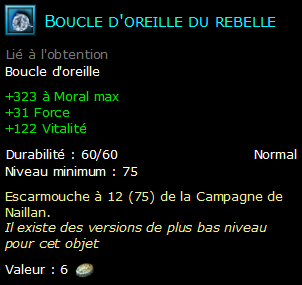 Boucle d'oreille du rebelle