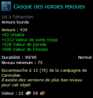 Casque des hordes perdues