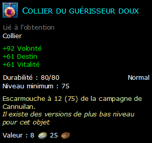 Collier du guérisseur doux