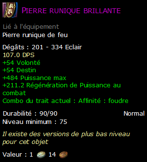 Pierre runique brillante