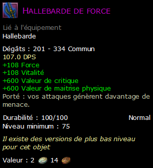 Hallebarde de force