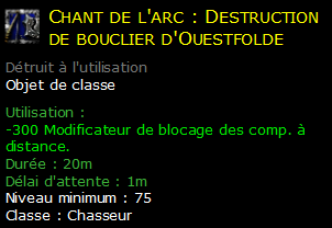 Chant de l'arc : Destruction de bouclier d'Ouestfolde