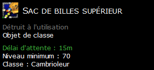 Sac de billes supérieur