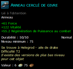 Anneau cerclé de givre