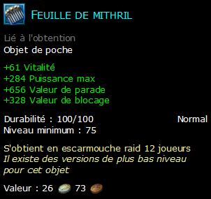 Feuille de mithril