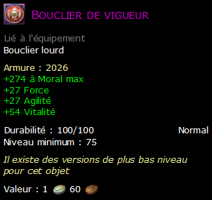 Bouclier de vigueur