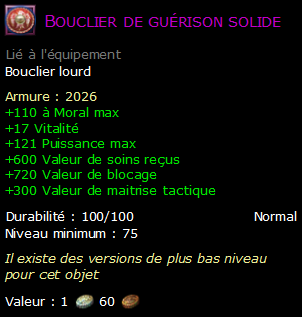 Bouclier de guérison solide