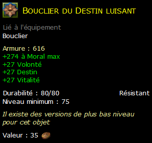 Bouclier du Destin luisant