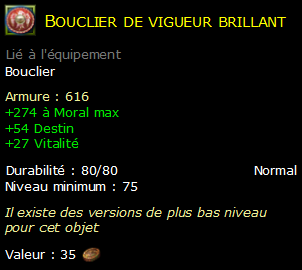 Bouclier de vigueur brillant