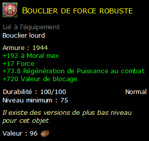 Bouclier de force robuste