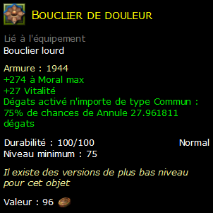 Bouclier de douleur