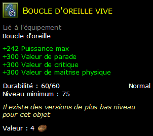 Boucle d'oreille vive