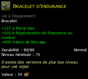 Bracelet d'endurance