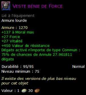 Veste bénie de Force