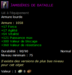 Jambières de bataille