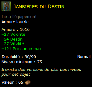 Jambières du Destin