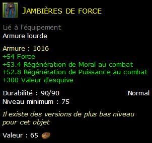 Jambières de force