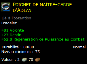 Poignet de maître-garde d'Adlan