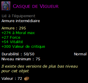 Casque de Vigueur