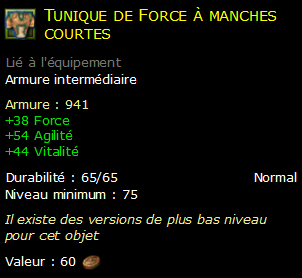 Tunique de Force à manches courtes