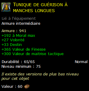 Tunique de guérison à manches longues