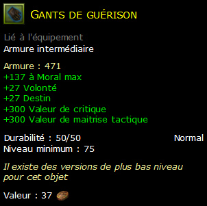 Gants de guérison