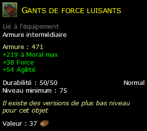 Gants de force luisants