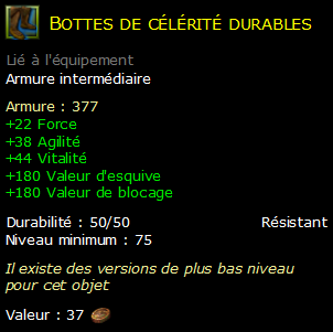 Bottes de célérité durables