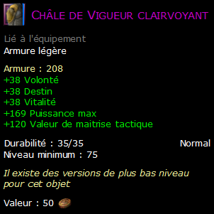 Châle de Vigueur clairvoyant