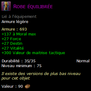 Robe équilibrée