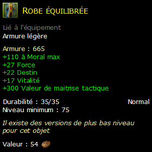 Robe équilibrée