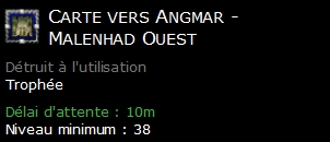 Carte vers Angmar - Malenhad Ouest