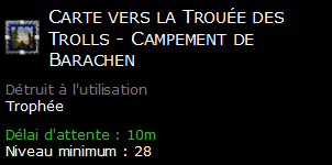 Carte vers la Trouée des Trolls - Campement de Barachen