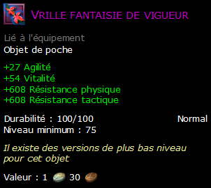 Vrille fantaisie de vigueur