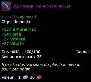 Antenne de force polie