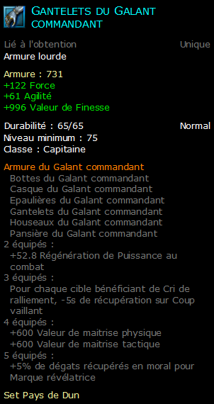 Gantelets du Galant commandant