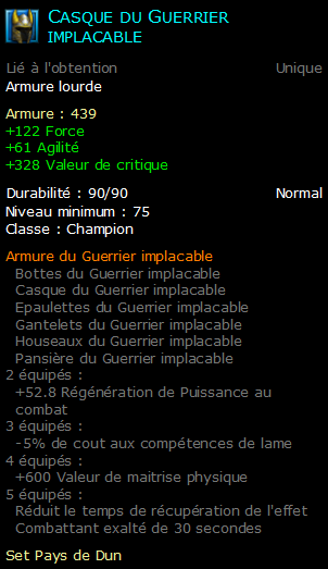 Casque du Guerrier implacable