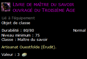 Livre de maître du savoir ouvragé du Troisième Age