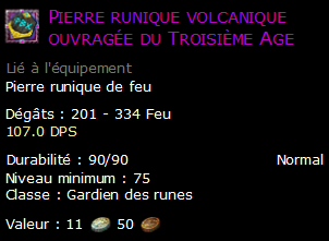 Pierre runique volcanique ouvragée du Troisième Age