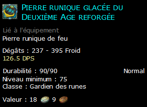 Pierre runique glacée du Deuxième Age reforgée