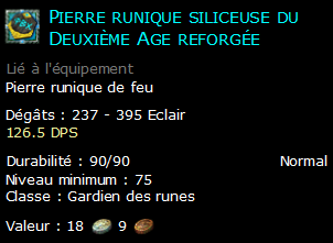 Pierre runique siliceuse du Deuxième Age reforgée