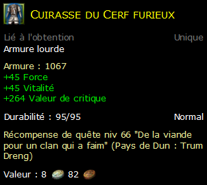 Cuirasse du Cerf furieux