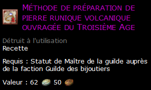 Méthode de préparation de pierre runique volcanique ouvragée du Troisième Age