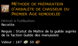 Méthode de préparation d'arbalète de chasseur du Premier Age remodelée