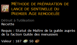 Méthode de préparation de lance de sentinelle du Premier Age remodelée