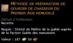 Méthode de préparation de gourdin de chasseur du Premier Age remodelé